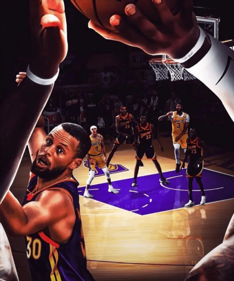 湖人vs勇士西决G7，詹姆斯库里终极对决 